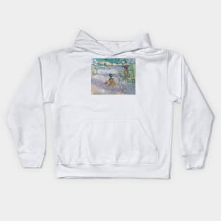 Nice Beach by Berthe Morisot Kids Hoodie